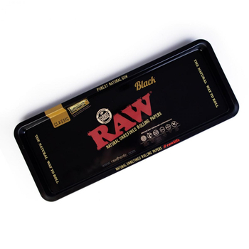 Поднос Raw Black Metal Rolling Tray Long 47x17 - Аксессуары для курения - Подносы - Магазин ТОПовых приборов и аксессуаров для  курения  bongstore.ru